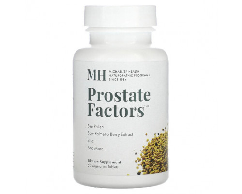 Мужское здоровье Michael's Naturopathic, Prostate Factors, 60 вегетарианских таблеток Мужское здоровье Michael's Naturopathic, Prostate Factors, 60 вегетарианских таблеток