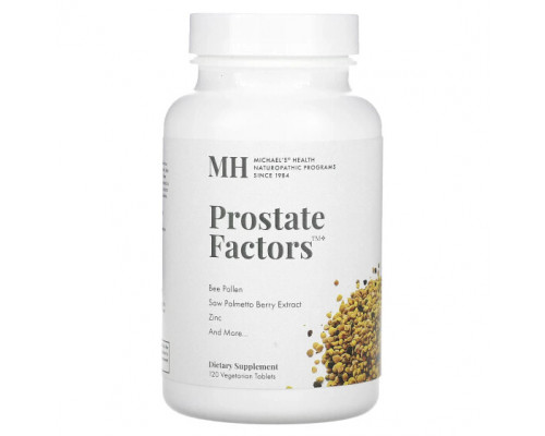 Мужское здоровье Michael's Naturopathic, Prostate Factors, 120 вегетарианских таблеток Мужское здоровье Michael's Naturopathic, Prostate Factors, 120 вегетарианских таблеток