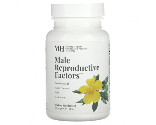 Мужское здоровье Michael's Naturopathic, Мужской репродуктивный фактор, 60 вегетарианских таблеток Мужское здоровье Michael's Naturopathic, Мужской репродуктивный фактор, 60 вегетарианских таблеток