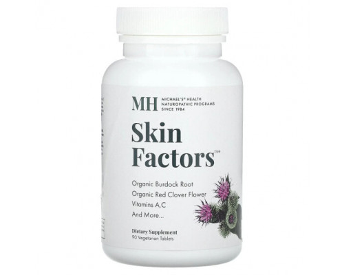 Растительные экстракты и настойки Michael's Naturopathic, Skin Factors, 90 вегетарианских таблеток Растительные экстракты и настойки Michael's Naturopathic, Skin Factors, 90 вегетарианских таблеток