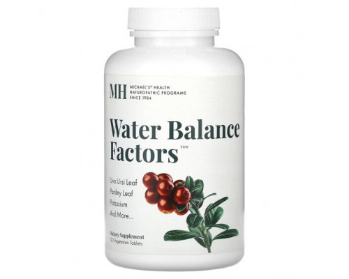 Растительные экстракты и настойки Michael's Naturopathic, Water Balance Factors, 120 вегетарианских таблеток Растительные экстракты и настойки Michael's Naturopathic, Water Balance Factors, 120 вегетарианских таблеток
