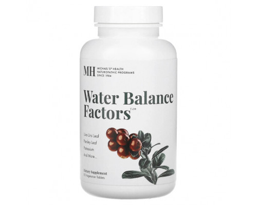 Растительные экстракты и настойки Michael's Naturopathic, Water Balance Factors, 90 вегетарианских таблеток Растительные экстракты и настойки Michael's Naturopathic, Water Balance Factors, 90 вегетарианских таблеток