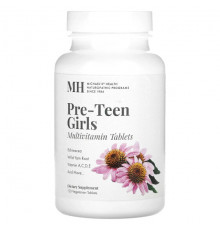 Детское здоровье Michael's Naturopathic, Pre-Teen Girls, ежедневные поливитамины, 120 вегетарианских таблеток