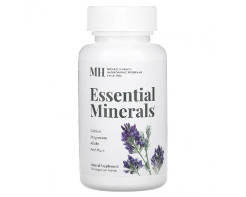 Минералы и микроэлементы Michael's Naturopathic, Essential Minerals, 120 вегетарианских таблеток Минералы и микроэлементы Michael's Naturopathic, Essential Minerals, 120 вегетарианских таблеток