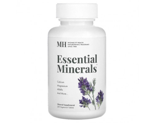 Минералы и микроэлементы Michael's Naturopathic, Essential Minerals, 240 вегетарианских таблеток Минералы и микроэлементы Michael's Naturopathic, Essential Minerals, 240 вегетарианских таблеток