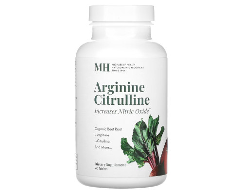 Michael's Naturopathic, Аргинин цитруллин, 90 таблеток Michael's Naturopathic, Аргинин цитруллин, 90 таблеток