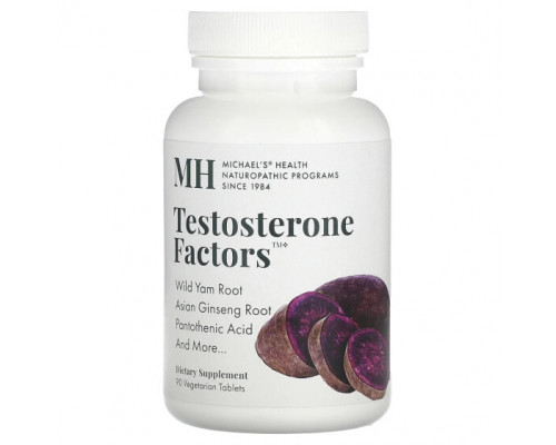 Мужское здоровье Michael's Naturopathic, Testosterone Factors, 90 вегетарианских таблеток Мужское здоровье Michael's Naturopathic, Testosterone Factors, 90 вегетарианских таблеток