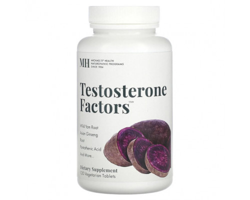 Мужское здоровье Michael's Naturopathic, Testosterone Factors, 120 вегетарианских таблеток Мужское здоровье Michael's Naturopathic, Testosterone Factors, 120 вегетарианских таблеток