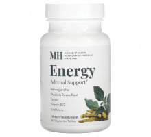 Улучшение памяти и работы мозга Michael's Naturopathic, Энергетическая поддержка надпочечников, 60 вегетарианских таблеток
