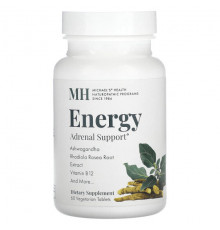 Улучшение памяти и работы мозга Michael's Naturopathic, Энергетическая поддержка надпочечников, 60 вегетарианских таблеток