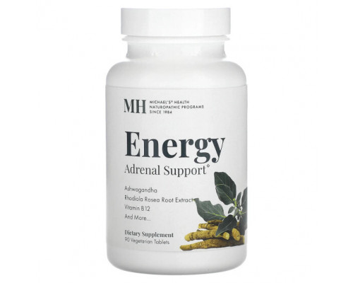 Улучшение памяти и работы мозга Michael's Naturopathic, Energy Adrenal Support, 90 вегетарианских таблеток Улучшение памяти и работы мозга Michael's Naturopathic, Energy Adrenal Support, 90 вегетарианских таблеток