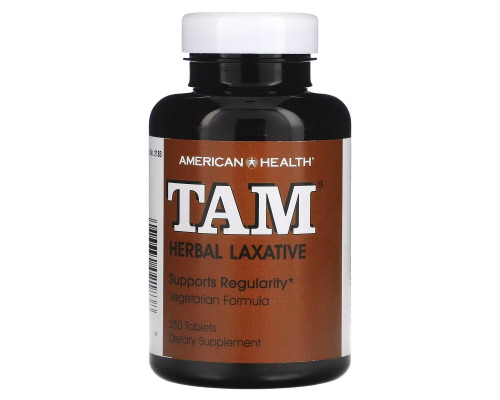 American Health, TAM, Herbal Laxative, 250 Tablets American Health, TAM, Herbal Laxative, 250 Tablets