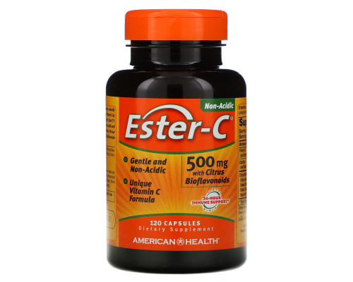American Health, Ester-C с цитрусовым биофлавоноидом, 500 мг, 120 капсул