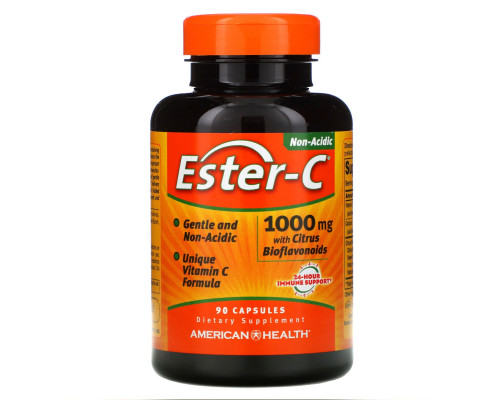 American Health, Ester-C с цитрусовыми биофлавоноидами, 1000 мг, 90 капсул American Health, Ester-C с цитрусовыми биофлавоноидами, 1000 мг, 90 капсул