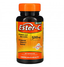 American Health, Ester-C, 500 мг, 60 капсул