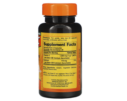 American Health, Ester-C, 500 мг, 60 капсул American Health, Ester-C, 500 мг, 60 капсул