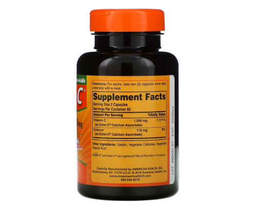 American Health, Ester-C, 500 мг, 120 капсул American Health, Ester-C, 500 мг, 120 капсул