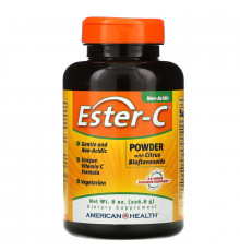American Health, Ester-C, порошок с цитрусовыми биофлавоноидами, 8 жидких унций (226.8 г)