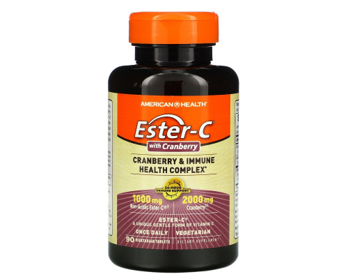American Health, Иммуностимулирующий комплекс Ester-C с клюквой, 90 вегетарианских капсул American Health, Иммуностимулирующий комплекс Ester-C с клюквой, 90 вегетарианских капсул