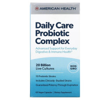 American Health, Daily Care Probiotic Complex, 60 Vegan Capsules