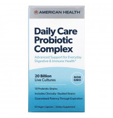 American Health, Daily Care Probiotic Complex, 60 Vegan Capsules