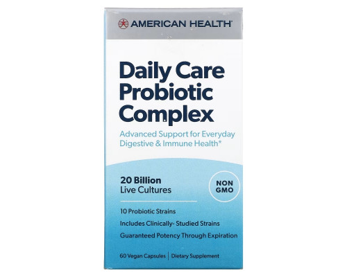 American Health, Daily Care Probiotic Complex, 60 Vegan Capsules American Health, Daily Care Probiotic Complex, 60 Vegan Capsules