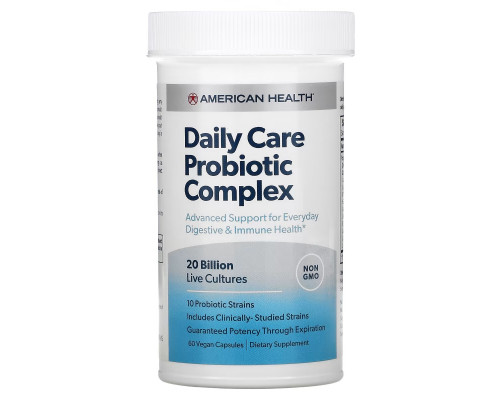 American Health, Daily Care Probiotic Complex, 60 Vegan Capsules American Health, Daily Care Probiotic Complex, 60 Vegan Capsules