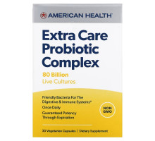 American Health, Extra Care Probiotic Complex, 80 Billion CFU, 30 Vegetarian Capules