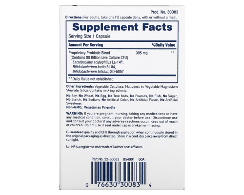 American Health, Extra Care Probiotic Complex, 80 Billion CFU, 30 Vegetarian Capules American Health, Extra Care Probiotic Complex, 80 Billion CFU, 30 Vegetarian Capules