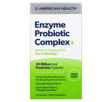 American Health, Enzyme Probiotic Complex+, 20 Billion CFU, 60 Capsules