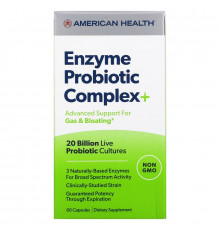 American Health, Enzyme Probiotic Complex+, 20 Billion CFU, 60 Capsules