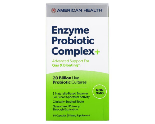 American Health, Enzyme Probiotic Complex+, 20 Billion CFU, 60 Capsules American Health, Enzyme Probiotic Complex+, 20 Billion CFU, 60 Capsules