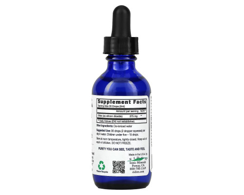 Eidon Mineral Supplements Silica Liquid Concentrate 2 oz (60 ml) Eidon Mineral Supplements Silica Liquid Concentrate 2 oz (60 ml)