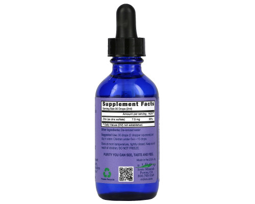 Eidon Mineral Supplements Цинк жидкий концентрат 60 мл Eidon Mineral Supplements Цинк жидкий концентрат 60 мл