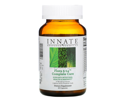 Innate Response Formulas, Пробиотик Флора 5-14, полноценный уход,60 Капсул (Ice) Innate Response Formulas, Пробиотик Флора 5-14, полноценный уход,60 Капсул (Ice)