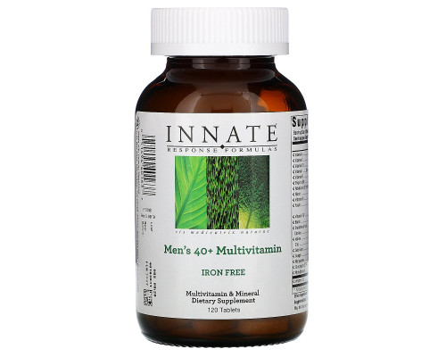 Innate Response Formulas, Мультивитаминный комплекс для мужчин 40+, не содержит железа, 120 таблеток Innate Response Formulas, Мультивитаминный комплекс для мужчин 40+, не содержит железа, 120 таблеток