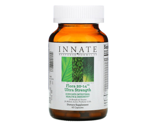 Innate Response Formulas, Ультра интенсивный пробиотик Флора 20-14, 60 капсул (Ice) Innate Response Formulas, Ультра интенсивный пробиотик Флора 20-14, 60 капсул (Ice)