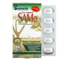 NutraLife Новые SAMe 400 мг 30 таблеток в кишечнорастворимой оболочке