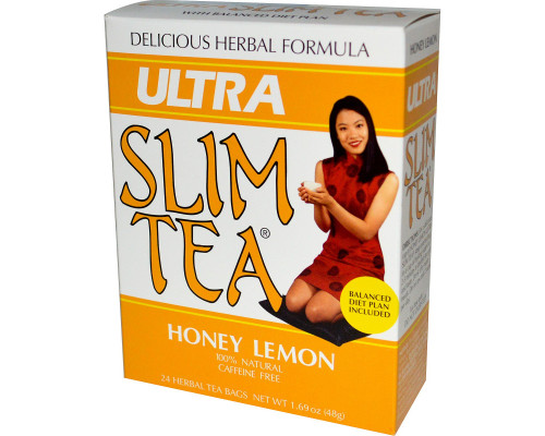 Hobe Labs, Чай для похудения Ultra Slim, мед с лимоном, 24 пакетика травяного чая, 1,69 унции (48 г) Hobe Labs, Чай для похудения Ultra Slim, мед с лимоном, 24 пакетика травяного чая, 1,69 унции (48 г)