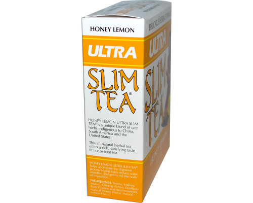 Hobe Labs, Чай для похудения Ultra Slim, мед с лимоном, 24 пакетика травяного чая, 1,69 унции (48 г) Hobe Labs, Чай для похудения Ultra Slim, мед с лимоном, 24 пакетика травяного чая, 1,69 унции (48 г)