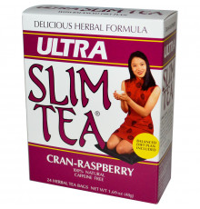 Hobe Labs, Ultra Slim чай, -малина, без кофеина 24 травяных чайных пакетиков, 1.69 унции (48 г)