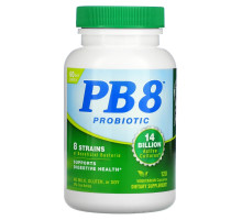 Nutrition Now, PB8, пробиотический ацидофилус для жизни, 120 капсул в растительной оболочке