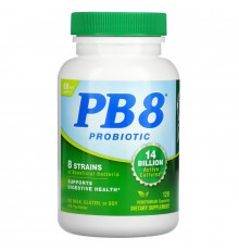 Nutrition Now, PB8, пробиотический ацидофилус для жизни, 120 капсул в растительной оболочке