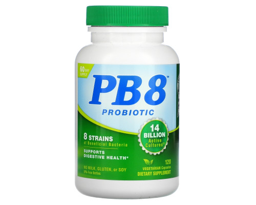 Nutrition Now, PB8, пробиотический ацидофилус для жизни, 120 капсул в растительной оболочке Nutrition Now, PB8, пробиотический ацидофилус для жизни, 120 капсул в растительной оболочке