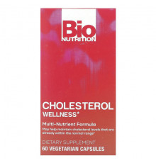 Для сердца и сосудов Bio Nutrition, Cholesterol Wellness, 60 вегетарианских капсул