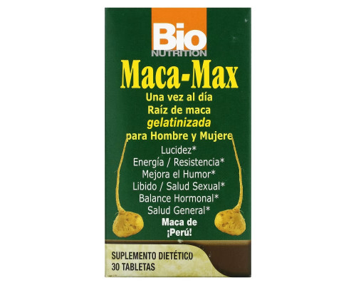 Bio Nutrition Maca Max 1000 мг 30 таблеток Bio Nutrition Maca Max 1000 мг 30 таблеток