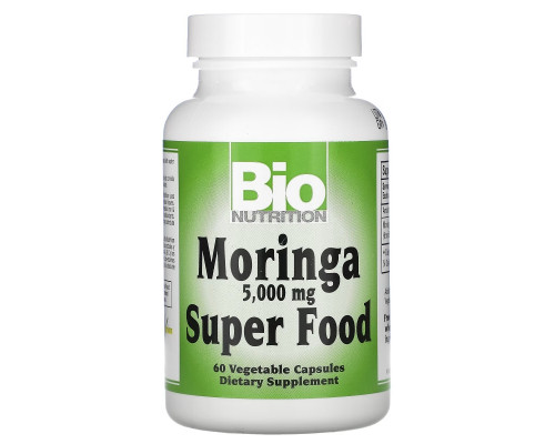 Bio Nutrition Суперпродукт Моринга 5000 мг 60 растительных капсул Bio Nutrition Суперпродукт Моринга 5000 мг 60 растительных капсул