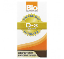 Витамин D Bio Nutrition, D-3, 300 мкг, 50 вегетарианских капсул