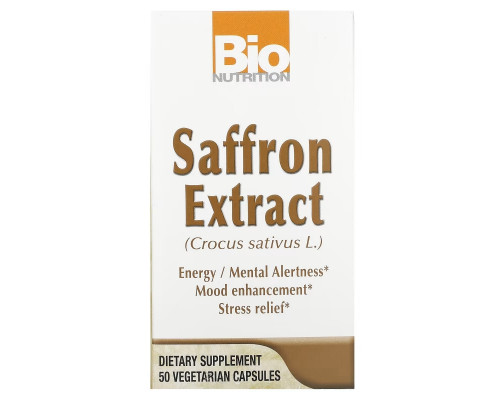 Bio Nutrition Экстракт шафрана 50 капсул на растительной основе Bio Nutrition Экстракт шафрана 50 капсул на растительной основе
