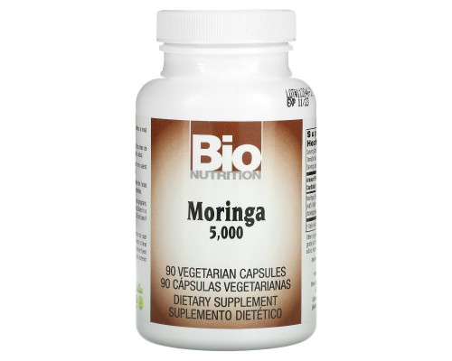 Bio Nutrition, Moringa 5,000, 90 Vegetable Capsules Bio Nutrition, Moringa 5,000, 90 Vegetable Capsules